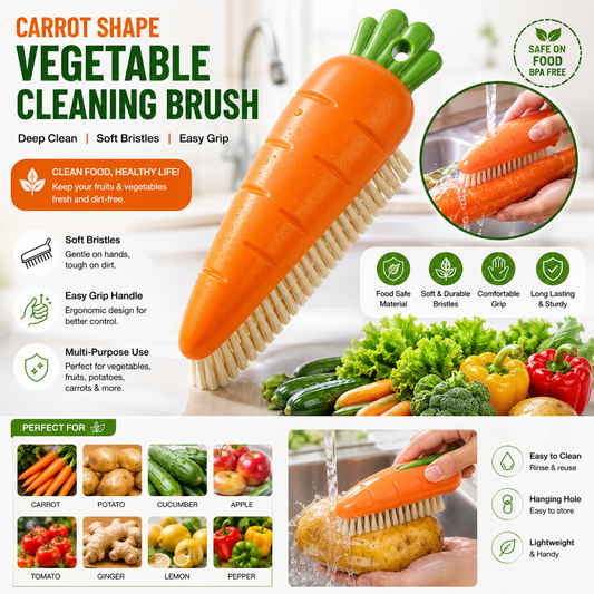 Plastic Fruit  Vegetable Brush (1 Pc)