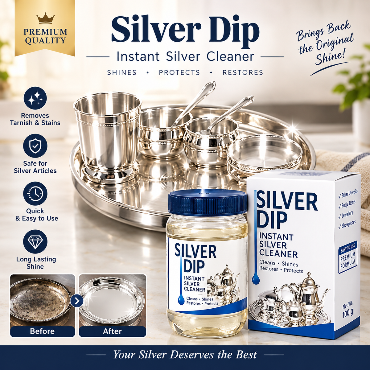 Silver  Cleaner Liquid (Pack of 2)